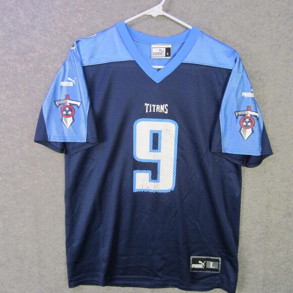 Tennessee Titans Jersey youth Large Navy Blue NFL Football Steve McNair 9 - Picture 1 of 7